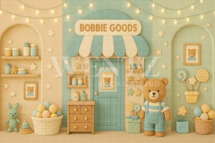 Fabric Photography Background Children's Day Bear / Backdrop 7781