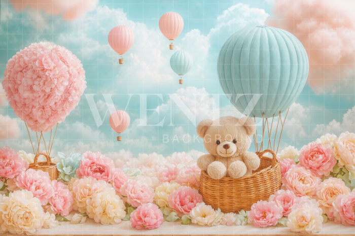 Fabric Photography Background Children's Day Bear / Backdrop 7787