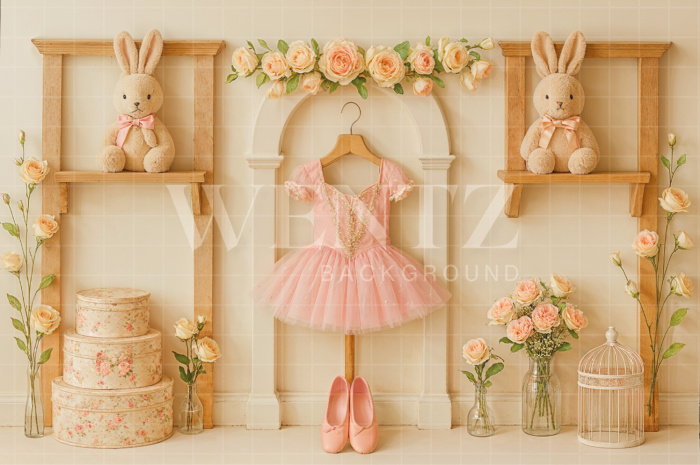 Fabric Photography Background Ballet Children's Day / Backdrop 7788