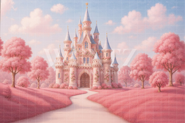 Fabric Photography Background Children's Day Castle / Backdrop 7770
