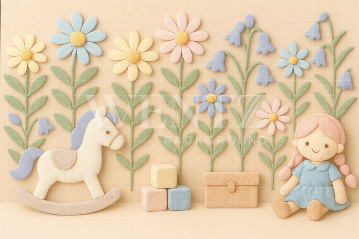 Fabric Photography Background Children's Day / Backdrop 7763