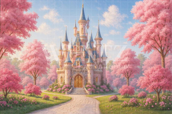 Fabric Photography Background Children's Day Castle / Backdrop 7765