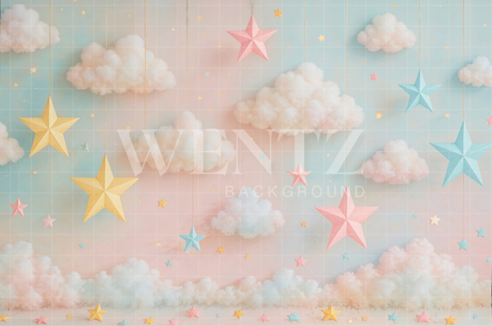 Fabric Photography Background Starry Sky Children's Day / Backdrop 7777