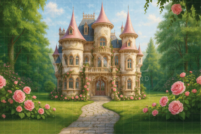 Fabric Photography Background Children's Day Castle / Backdrop 7778