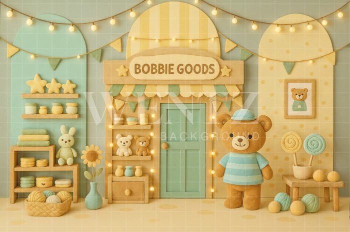 Fabric Photography Background Children's Day Bear / Backdrop 7779