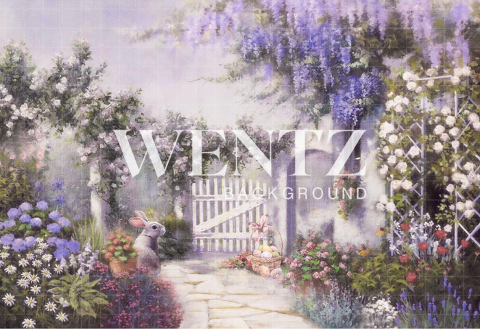 Fabric Photography Background Easter Enchanted Garden / Backdrop CW105