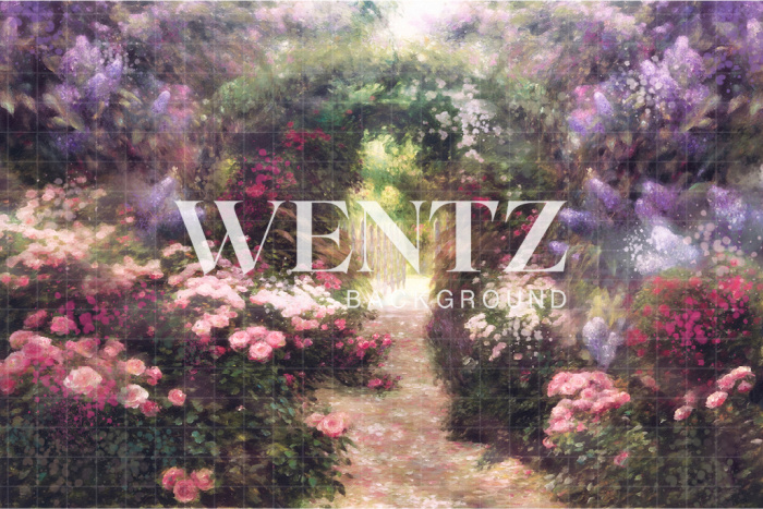 Fabric Photography Background Enchanted Garden / Backdrop CW122