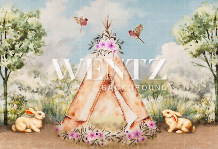 Fabric Photography Background Easter Tent / Backdrop CW96