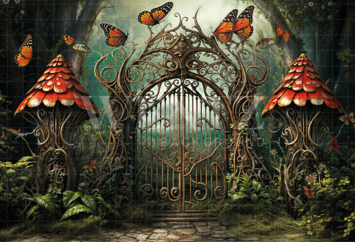 Fabric Photography Background Children's Day Enchanted Forest / Backdrop 6383