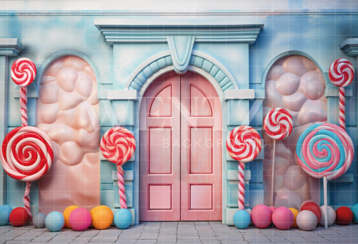 Fabric Photography Background Children's Day Candy Store / Backdrop 6392
