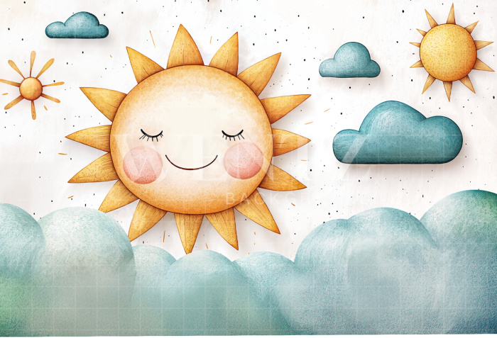 Fabric Photography Background Sun Children's Day / Backdrop 6425