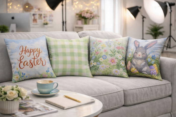 Kit 4 Pillow Cases Easter - 50 x 50 / WA99