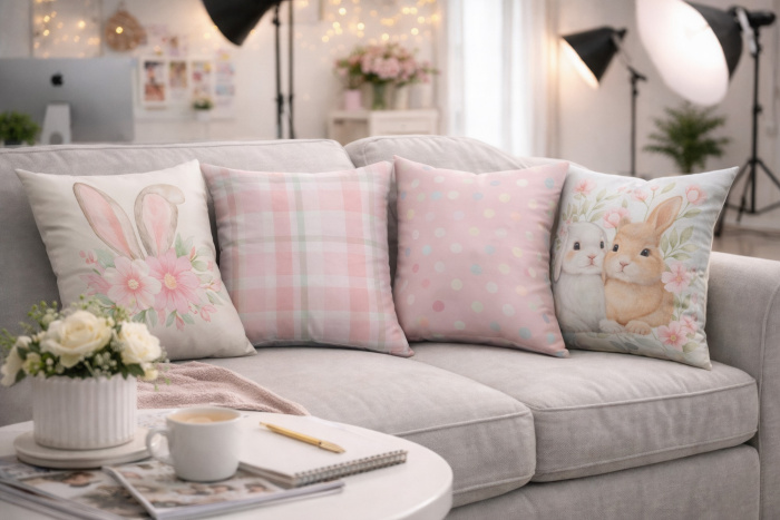 Kit 4 Pillow Cases Easter - 50 x 50 / WA97