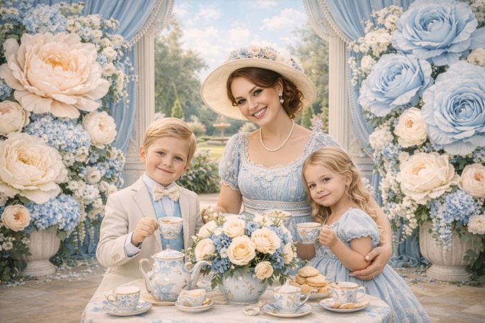 Fabric Photography Background Mother's Day Garden / Backdrop 8236