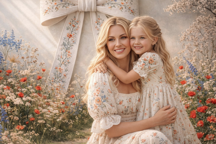 Fabric Photography Background Mother's Day / Backdrop 8225