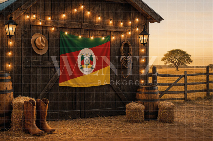Fabric Photography Background Barn / Backdrop 7665