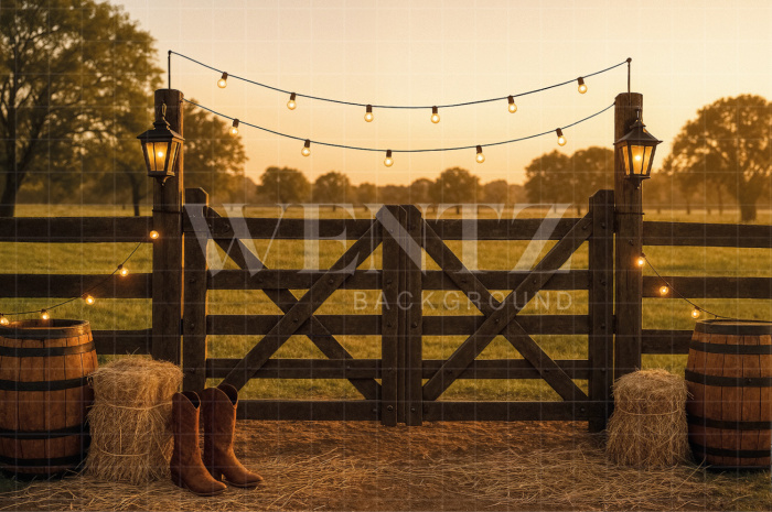 Fabric Photography Background Farm / Backdrop 7666