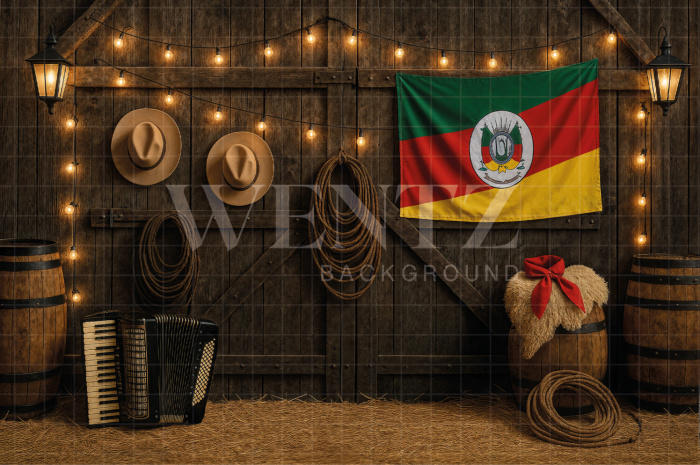 Fabric Photography Background Barn / Backdrop 7668