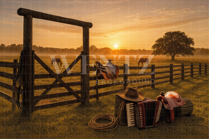 Fabric Photography Background Farm / Backdrop 7670