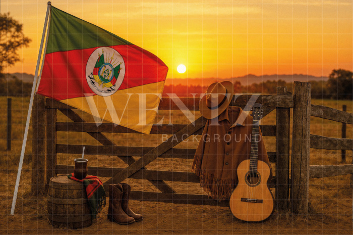 Fabric Photography Background Farm / Backdrop 7673