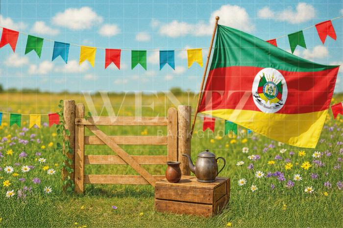 Fabric Photography Background Barn / Backdrop 7677