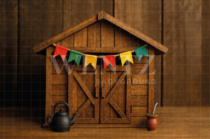 Fabric Photography Background Barn / Backdrop 7678
