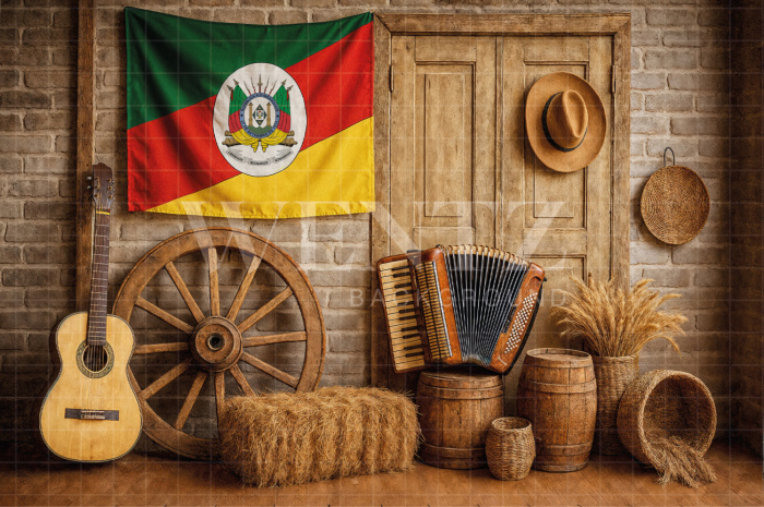 Fabric Photography Background Barn / Backdrop 7683