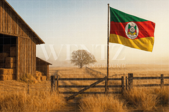 Fabric Photography Background Barn / Backdrop 7684