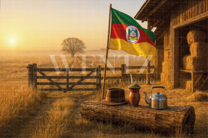 Fabric Photography Background Barn / Backdrop 7685