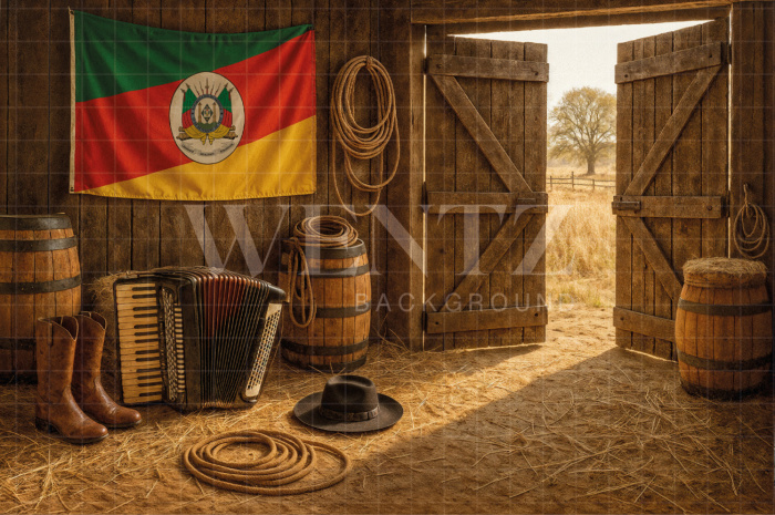 Fabric Photography Background Barn / Backdrop 7686