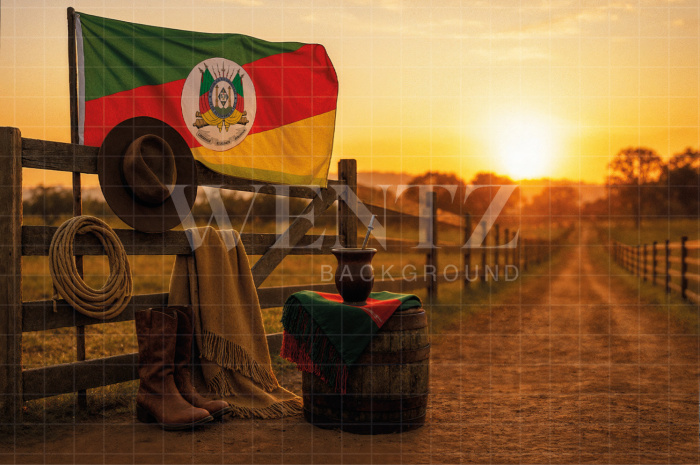 Fabric Photography Background Farm / Backdrop 7694