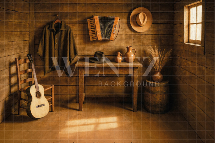 Fabric Photography Background Barn / Backdrop 7695