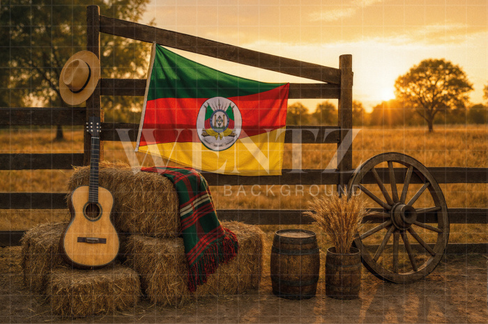 Fabric Photography Background Farm / Backdrop 7696