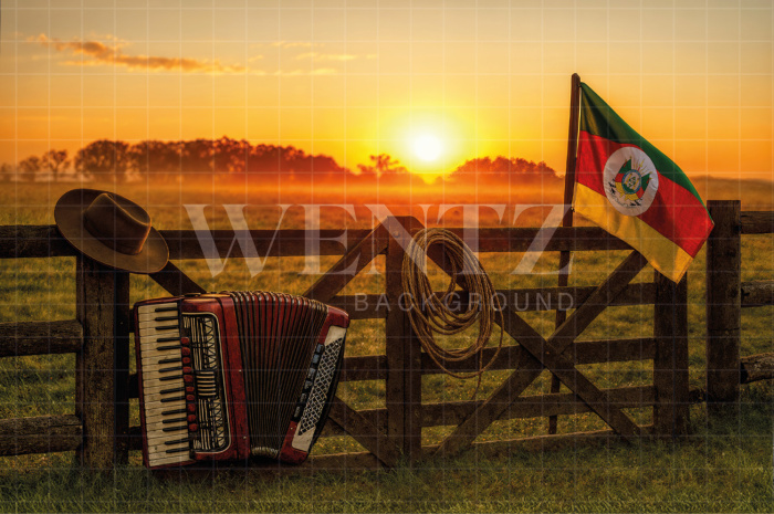 Fabric Photography Background Farm / Backdrop 7698