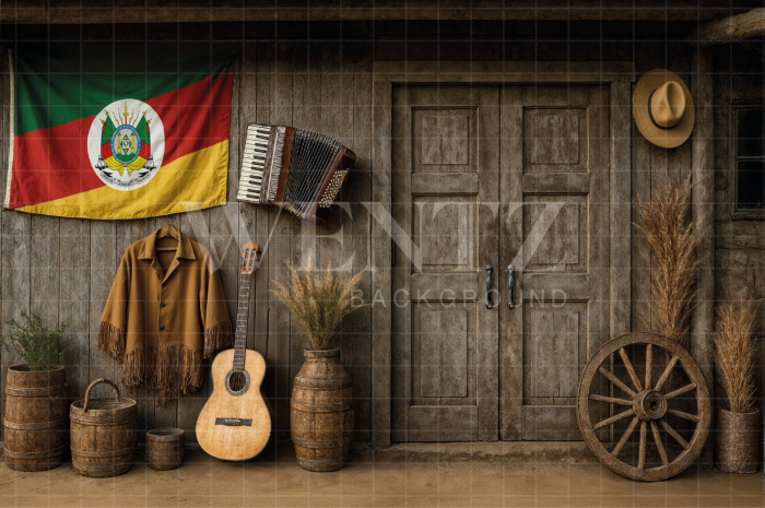 Fabric Photography Background Barn / Backdrop 7720