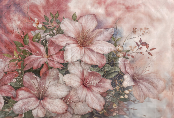 Fabric Photography Background Fine Art Floral / Backdrop 6197