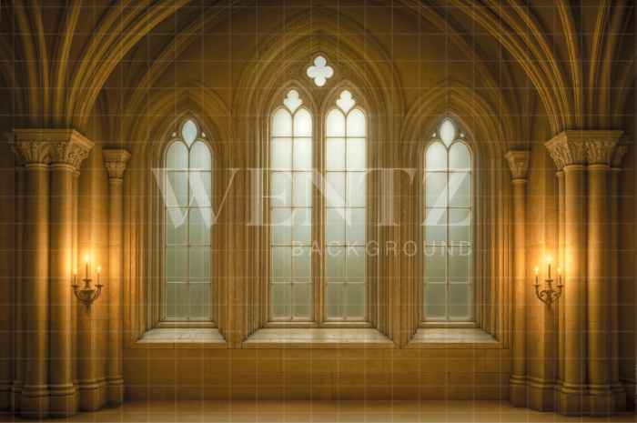 Fabric Photography Background Castle / Backdrop 7508