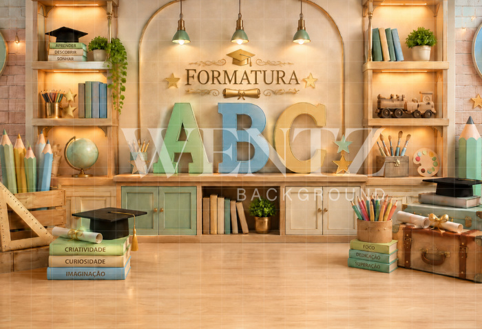 Fabric Photography Background ABC / Backdrop 8918