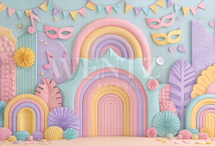 Fabric Photography Background Carnival / Backdrop 8079