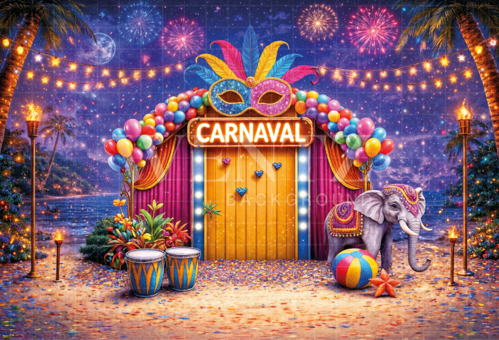 Fabric Photography Background Carnival / Backdrop 8084