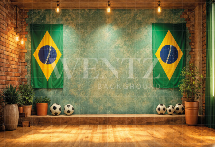 Fabric Photography Background Soccer World Cup / Backdrop 8192