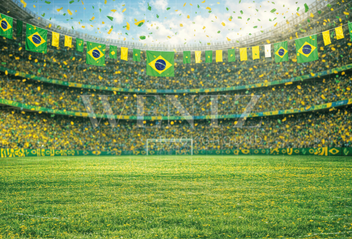 Fabric Photography Background Soccer World Cup / Backdrop 8199