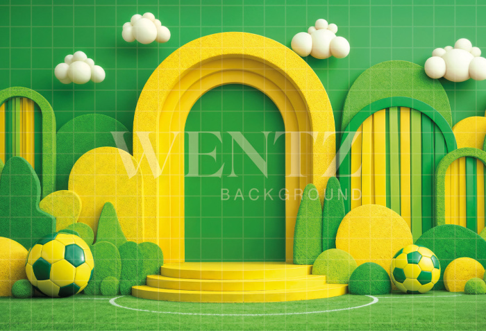 Fabric Photography Background Soccer World Cup / Backdrop 8203