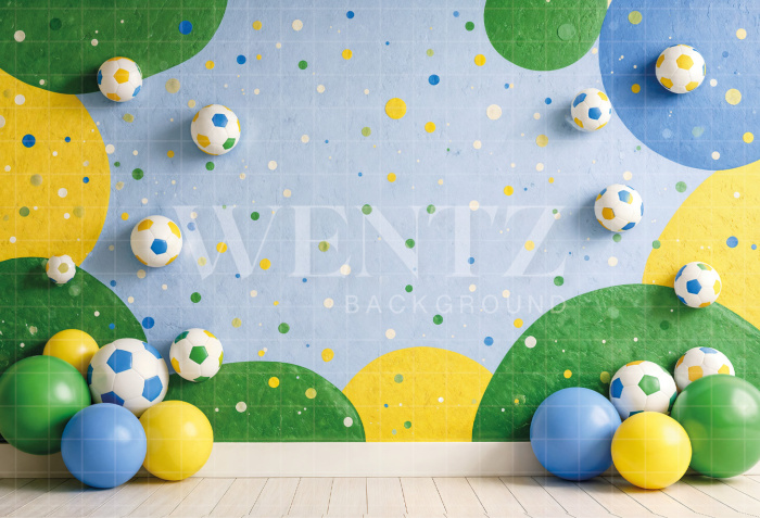 Fabric Photography Background Soccer World Cup / Backdrop 8205