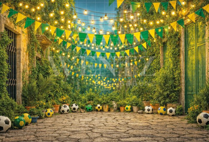 Fabric Photography Background Soccer World Cup / Backdrop 8209