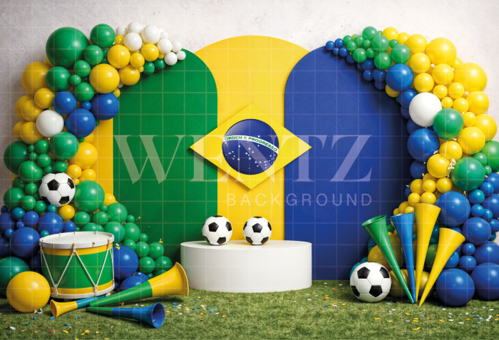 Fabric Photography Background Soccer World Cup / Backdrop 8220