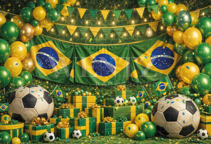 Fabric Photography Background Soccer World Cup / Backdrop 8258