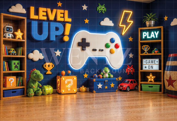 Fabric Photography Background Children's Day Gamer / Backdrop 8619