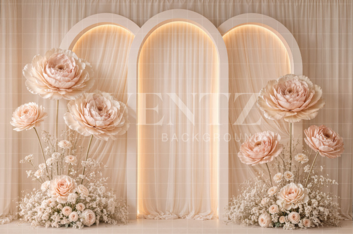 Fabric Photography Background Mother's Day Arches / Backdrop 8267
