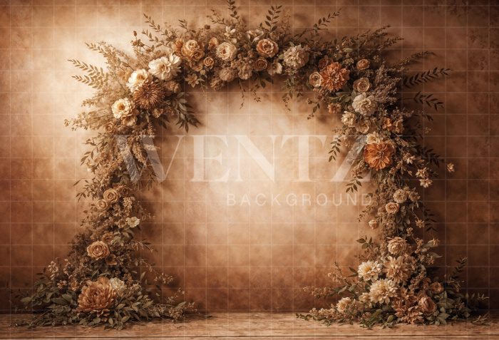 Fabric Photography Background Mother's Day Floral Arch / Backdrop 8125